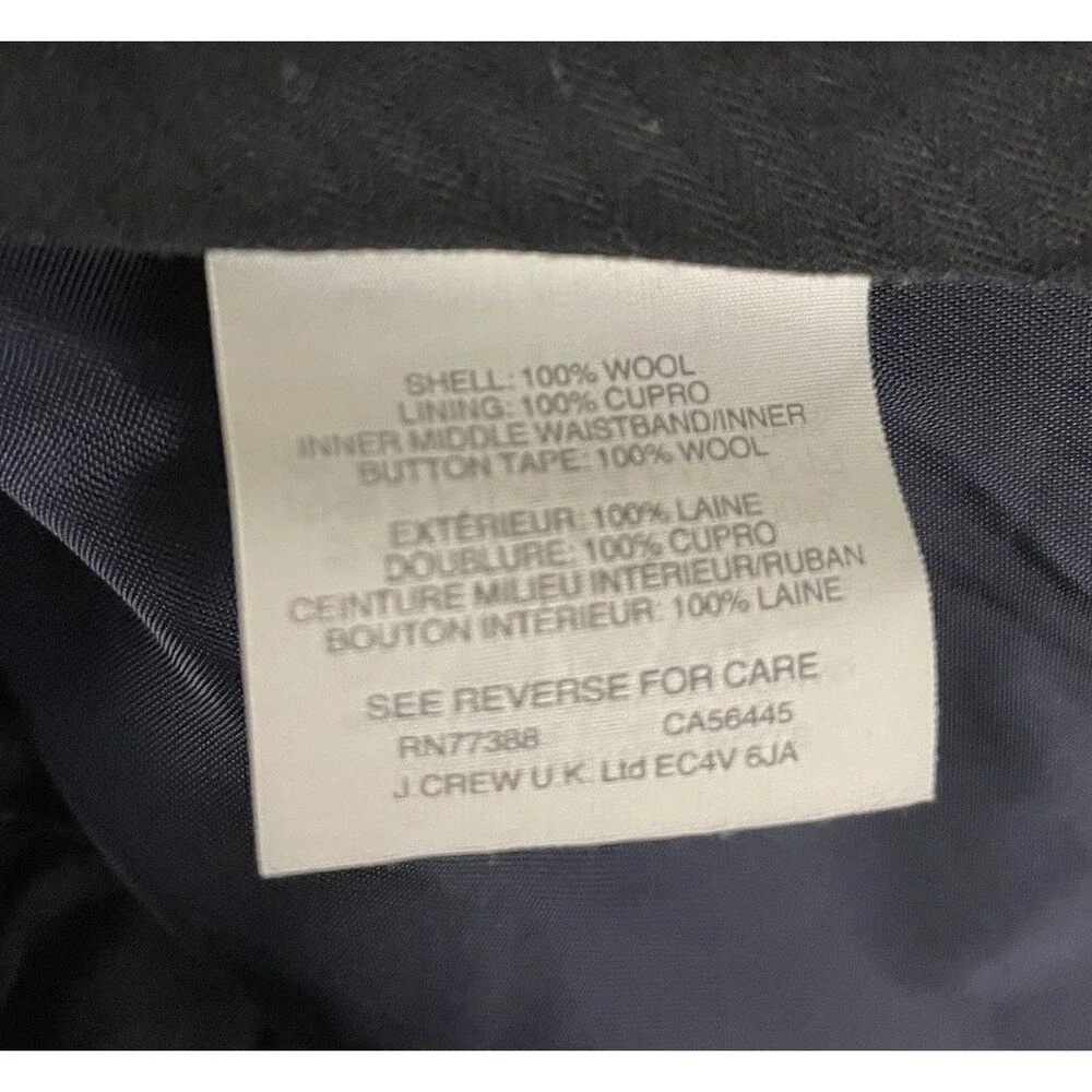 J. Crew measurements while